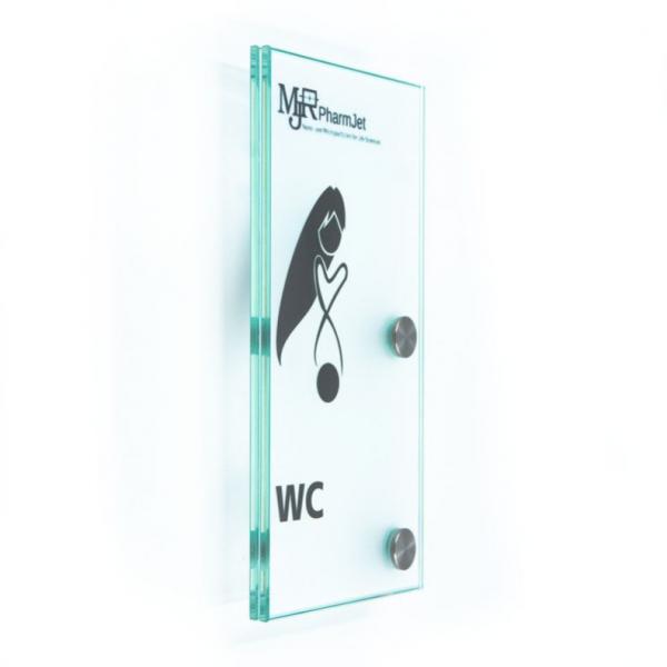Glasschild Türschild Glasschild Praxisschild Firmenschild